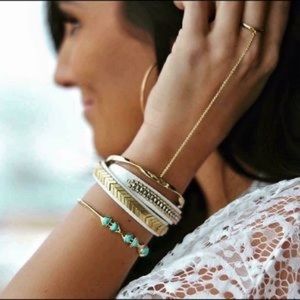 Stella & Dot Gilded Path Double Wrap Bracelet